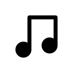 Music note icon. Multimedia symbol.