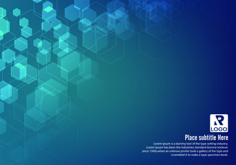 Geometric abstract hexagon technology. Vector Illustration