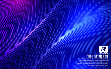 spotlight on Pink & Blue metallic mesh background - Vector