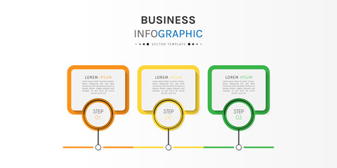 Business infographic element with options, steps, number vector template design