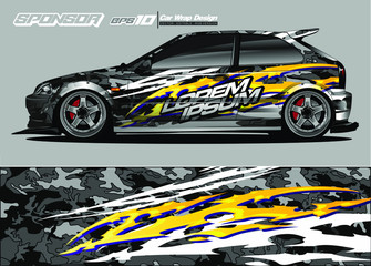 Fototapeta premium abstract background vector for racing car wrap design and vehicle livery