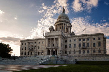 Fototapeta premium The Rhode Island State House on a Summer Afternoon