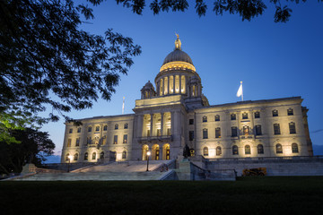 Rhode Island State House at Night