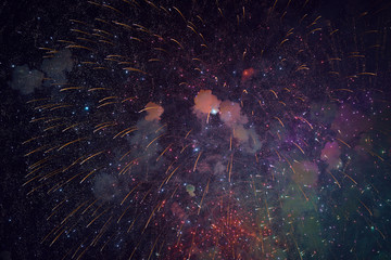 Fireworks. Photo of a beautiful salute.