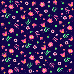 seamless pattern with flowers. Creative floral texture