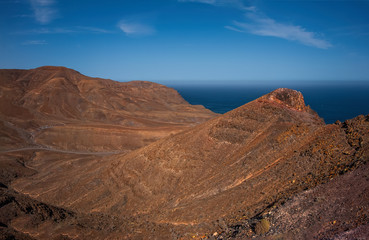 Las Playitas, Fuerteventura, october 2019: Lighthause Faro de la Entallada near Las Playitas, Fuerteventura, Spain