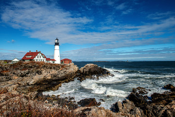 Light house on the Maine Coast