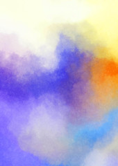 Watercolor painted background. Abstract Illustration wallpaper. Brush stroked painting. 2D Illustration.