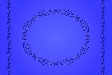 Abstract, ethnic, vertical and circle patterns like eyes. Vector drawing. It can be used as textile, fabric, wallpaper, banner, background, wrapping paper, poster, printing etc.