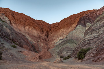 colorful mountains and town purmamarca northern argentina 