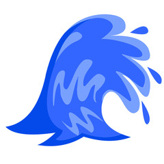 Vector illustration of a wave in cartoon style