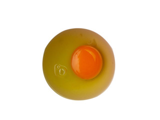 egg yolk isolated on white background. (clipping path)