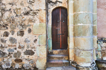 Old door and column