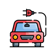 Vehicle Emission Contro Vector Icon Style Illustration.