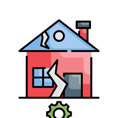 Disaster Management Vector Icon Style Illustration.