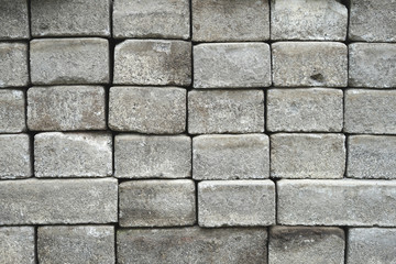 Piles of concrete paving  slab pattern background