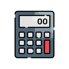 Calculator Vector Icon Style Illustration.