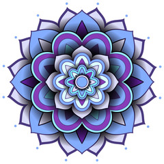 Mandala pattern design on white background