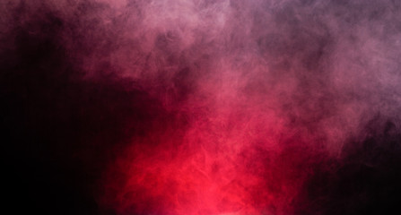 Red smoke and black scene
