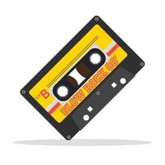 Retro audio music cassette tape. cassette tape illustration. background. vector