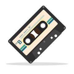 Retro audio music cassette tape. cassette tape illustration. background. vector