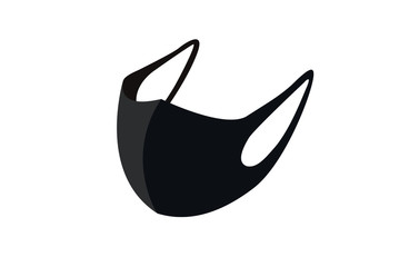 黒の立体マスクのイラスト