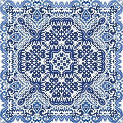 Ethnic ceramic tile in portuguese azulejo.
