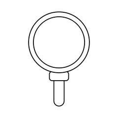 magnifying glass lens , line style icon