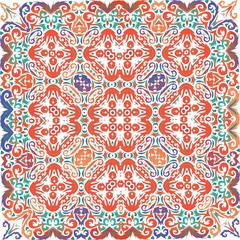 Antique ornate tiles talavera mexico.