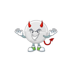 A picture of devil white pills cartoon character design