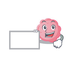 Anaplasma phagocytophilum cartoon character design style with board