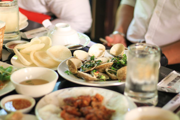 Vietnamese food in Da Nang restaurant.