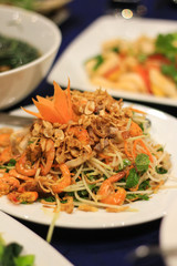 Vietnamese food in Da Nang restaurant.