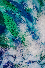 Earth Abstract Blue and Green Frozen Texture