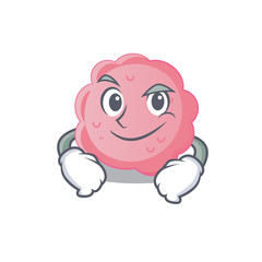 A mascot design of anaplasma phagocytophilum having confident gesture