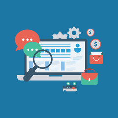 Blogging concept illustration. Idea of writing blog and making content for social media