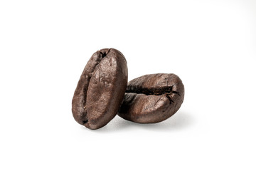 coffee seed isolated include clipping path on white background.stack photo