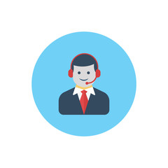 Call center operator icon