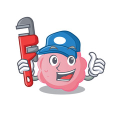Anaplasma phagocytophilum Smart Plumber cartoon character design with tool