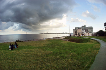 View of El Malecon from Hotel Nacional de Cuba
