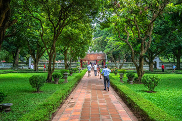 Van Mieu Quoc Tu Giam or The Temple of Literature was constructed in 1070, first to honor Confucius and In 1076,Quoc Tu Giam as the first university of Vietnam · 