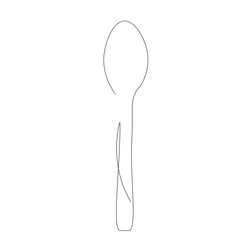 Spoon icon line draw. Vector illustration