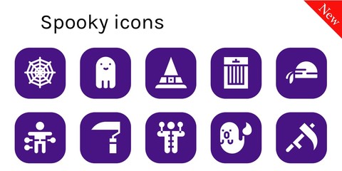 Modern Simple Set of spooky Vector filled Icons