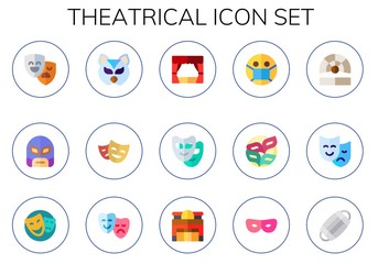 Modern Simple Set of theatrical Vector flat Icons