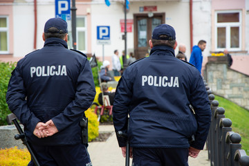 Polska Policja patrol - obrazy, fototapety, plakaty