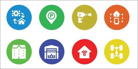garage icon set