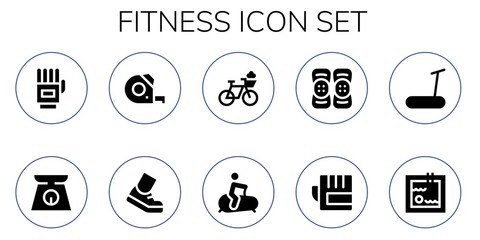 Modern Simple Set of fitness Vector filled Icons
