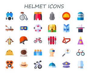helmet icon set