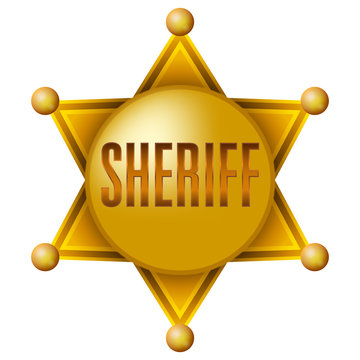 sheriff badge star in color