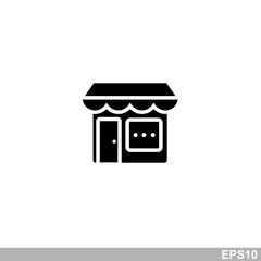 Store icon vector. Simple store sign in modern design style for web site and mobile app.vector illustration